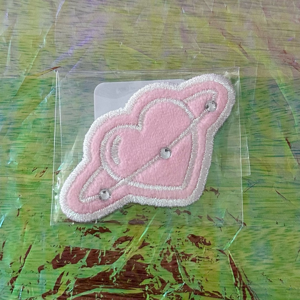 🆕 Stoney Clover Lane Embroidered Sunburst Pink Velvet Galaxy Sticker Patch